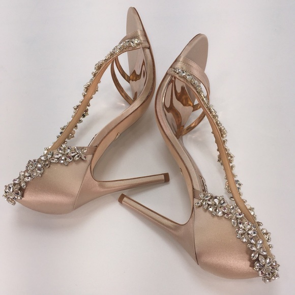 Badgley Mischka Voletta Satin Dress Heel Size 6M - Picture 8 of 13